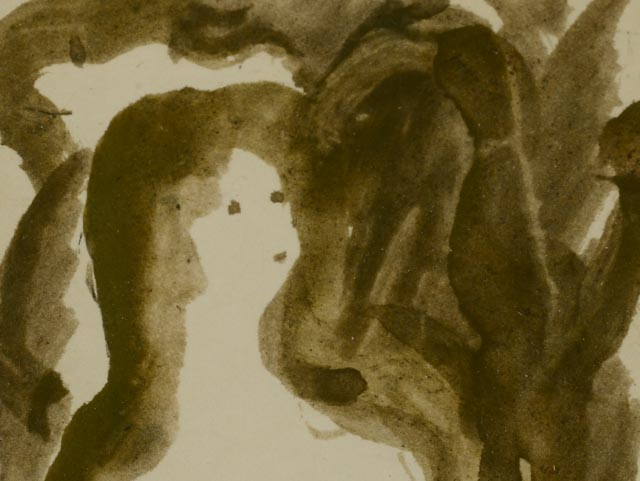 Paul Chidlaw Original Monochromatic Watercolor