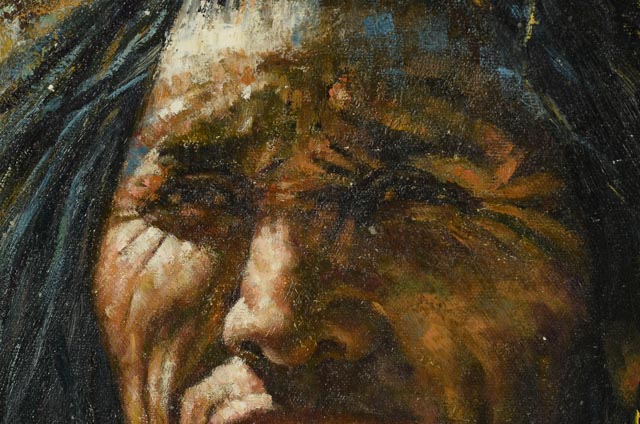 Lillian Hirst Oil on Canvas Portrait