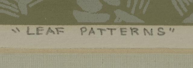 Guy Maccoy Original Serigraph "Leaf Patterns"