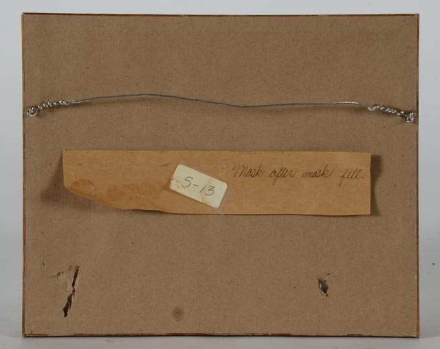 Paul Chidlaw Original Pastel Drawing "Mask After Mask Fell"