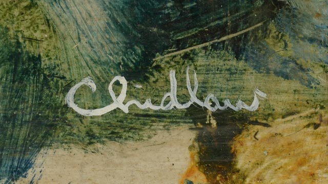 Paul Chidlaw Original Oil on Board Abstract Painting