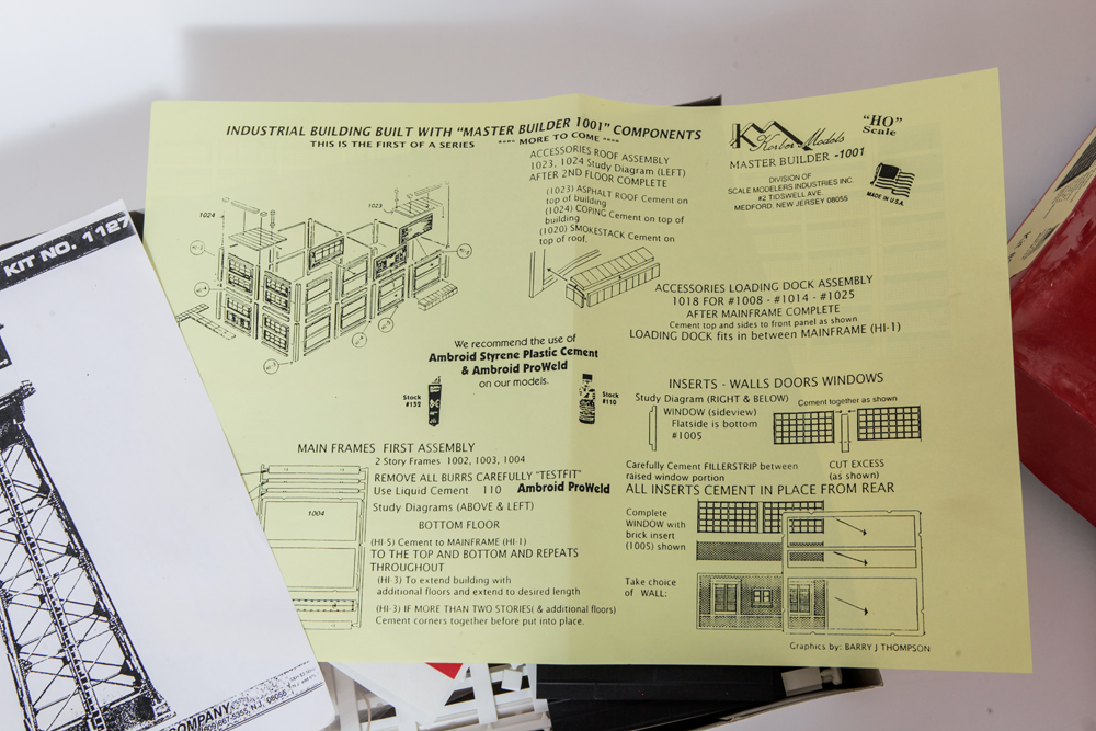 Vintage HO Scale Train Model Scenery Kits in Original Boxes