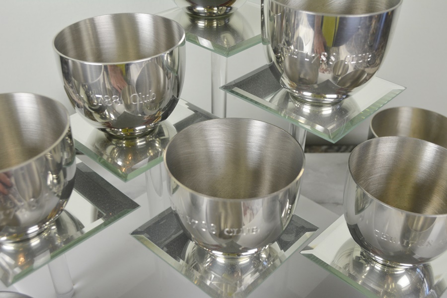 Eleven Pewter Jefferson Cups by Kirk Stieff
