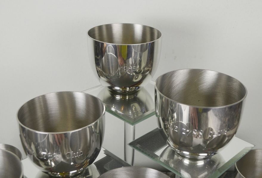 Eleven Pewter Jefferson Cups by Kirk Stieff