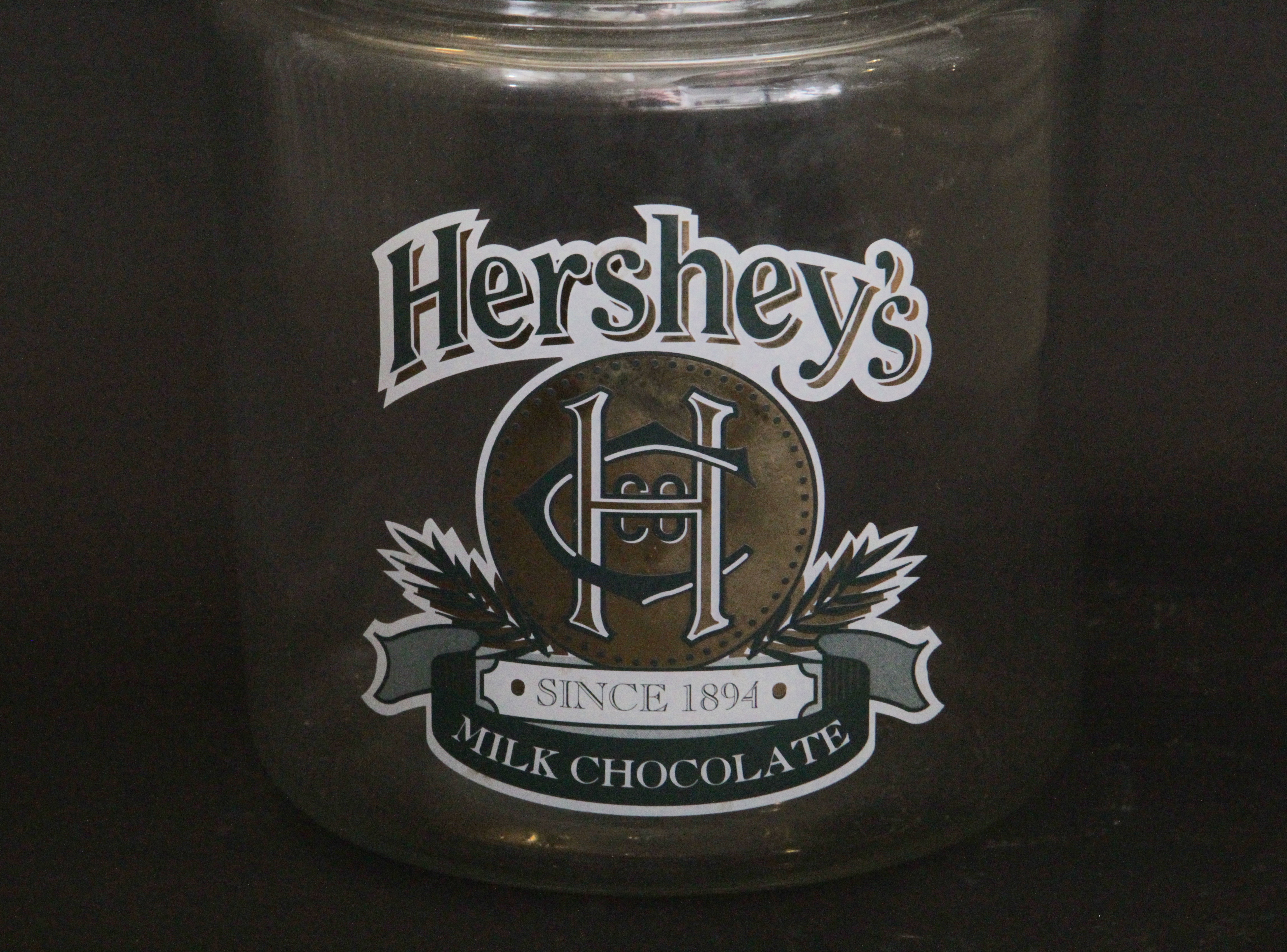 Vintage Hershey's Milk Chocolate Glass Jar