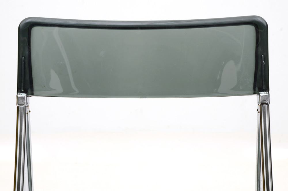 Set of Four Black Acrylic Folding Chairs