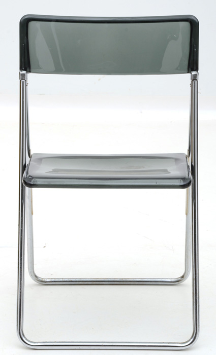 Set of Four Black Acrylic Folding Chairs