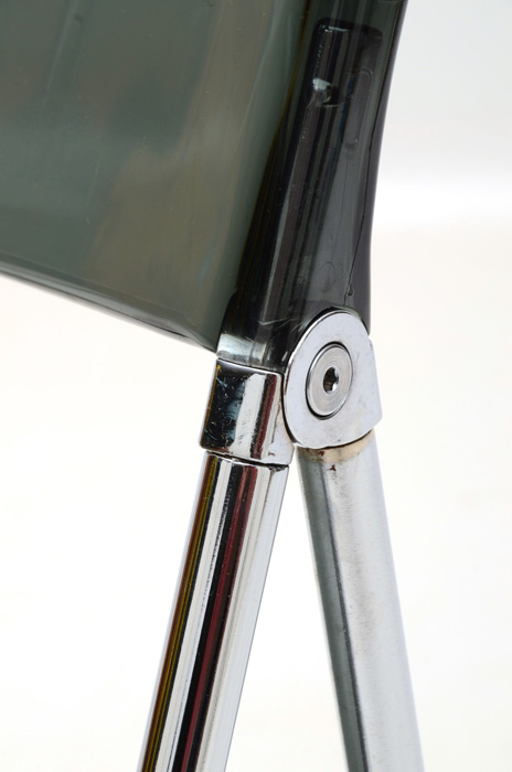 Set of Four Black Acrylic Folding Chairs