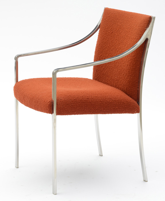 Pair of Stendig Labeled Chrome Arm Chairs