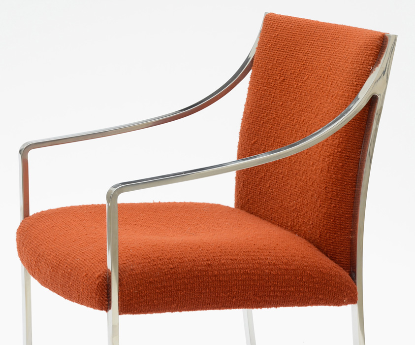 Pair of Stendig Labeled Chrome Arm Chairs