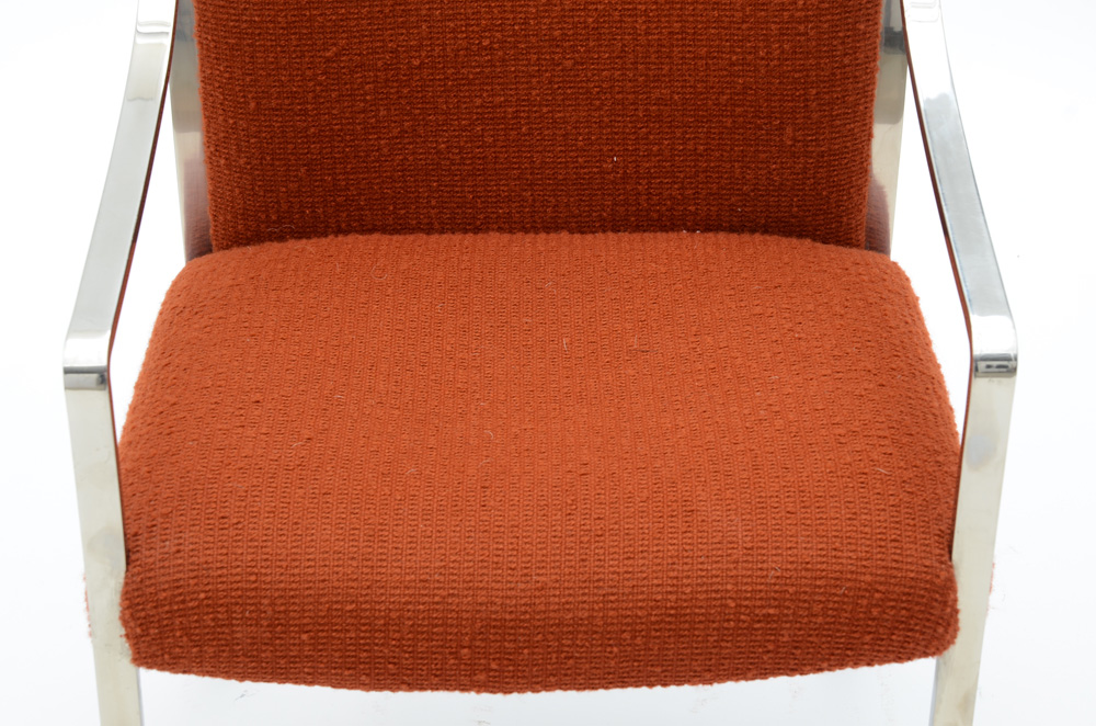 Pair of Stendig Labeled Chrome Arm Chairs