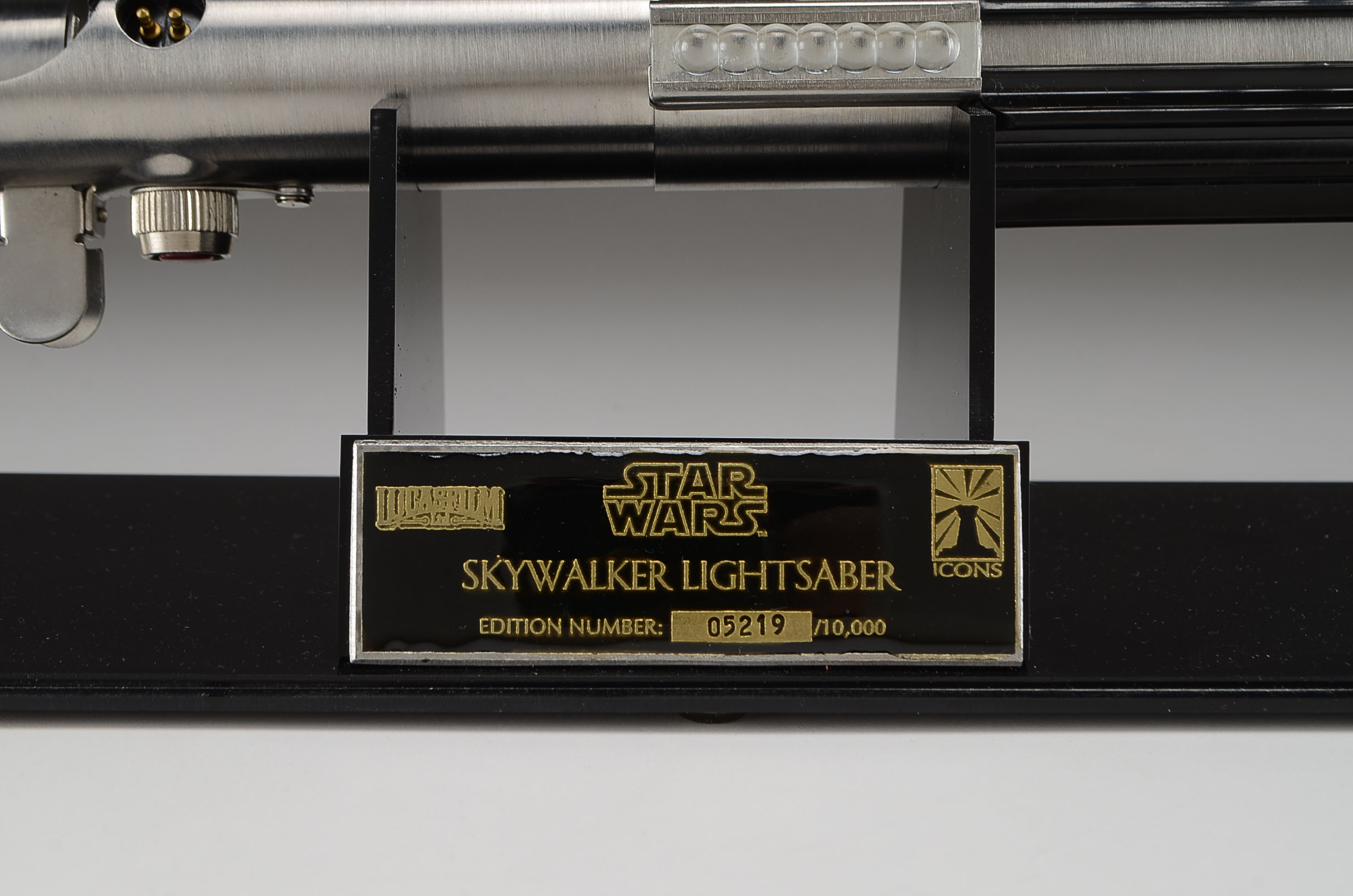 Authentic Replica "Skywalker Lightsaber" in Display Case