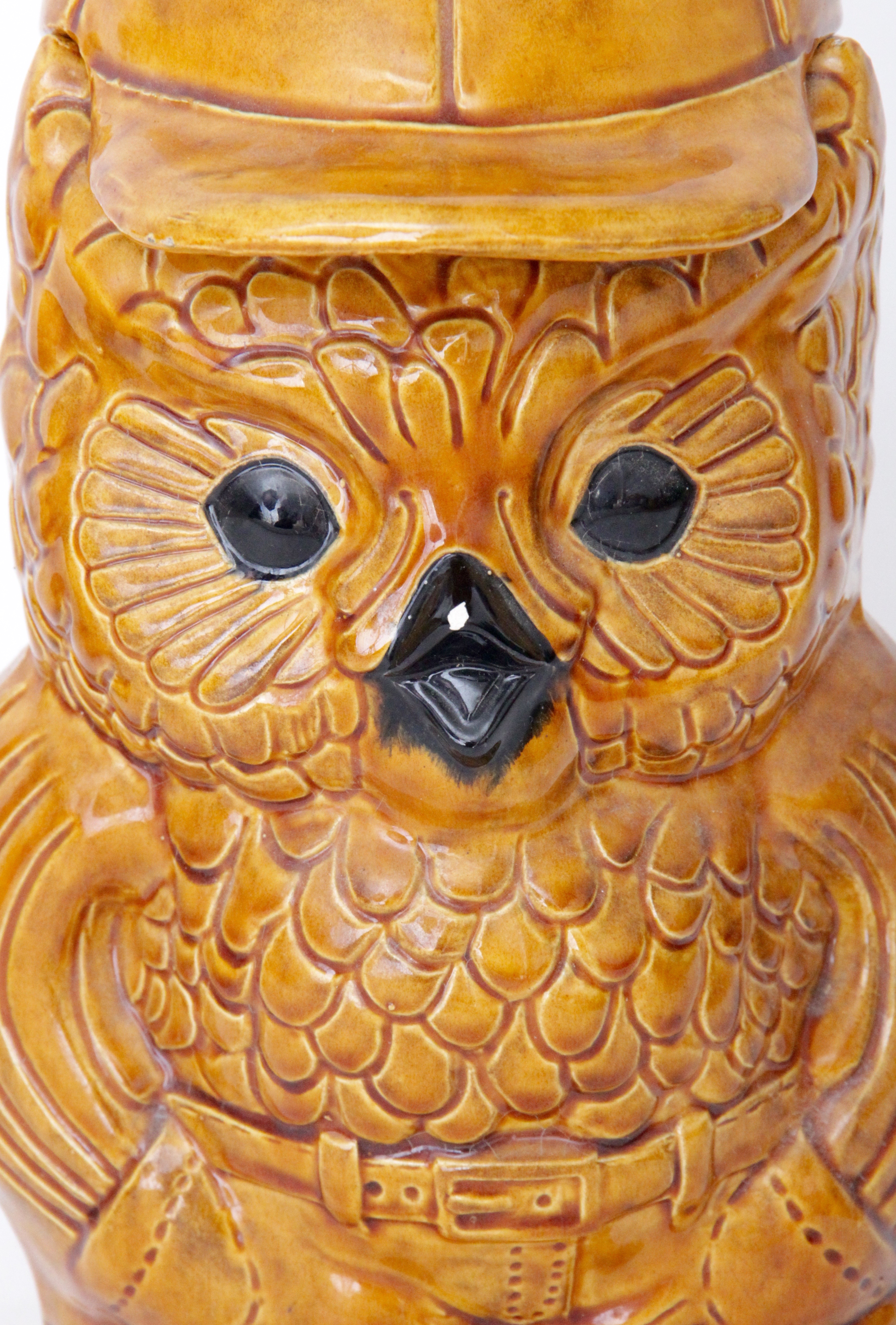 Vintage Duo of 1970s Era Ceramic Owls