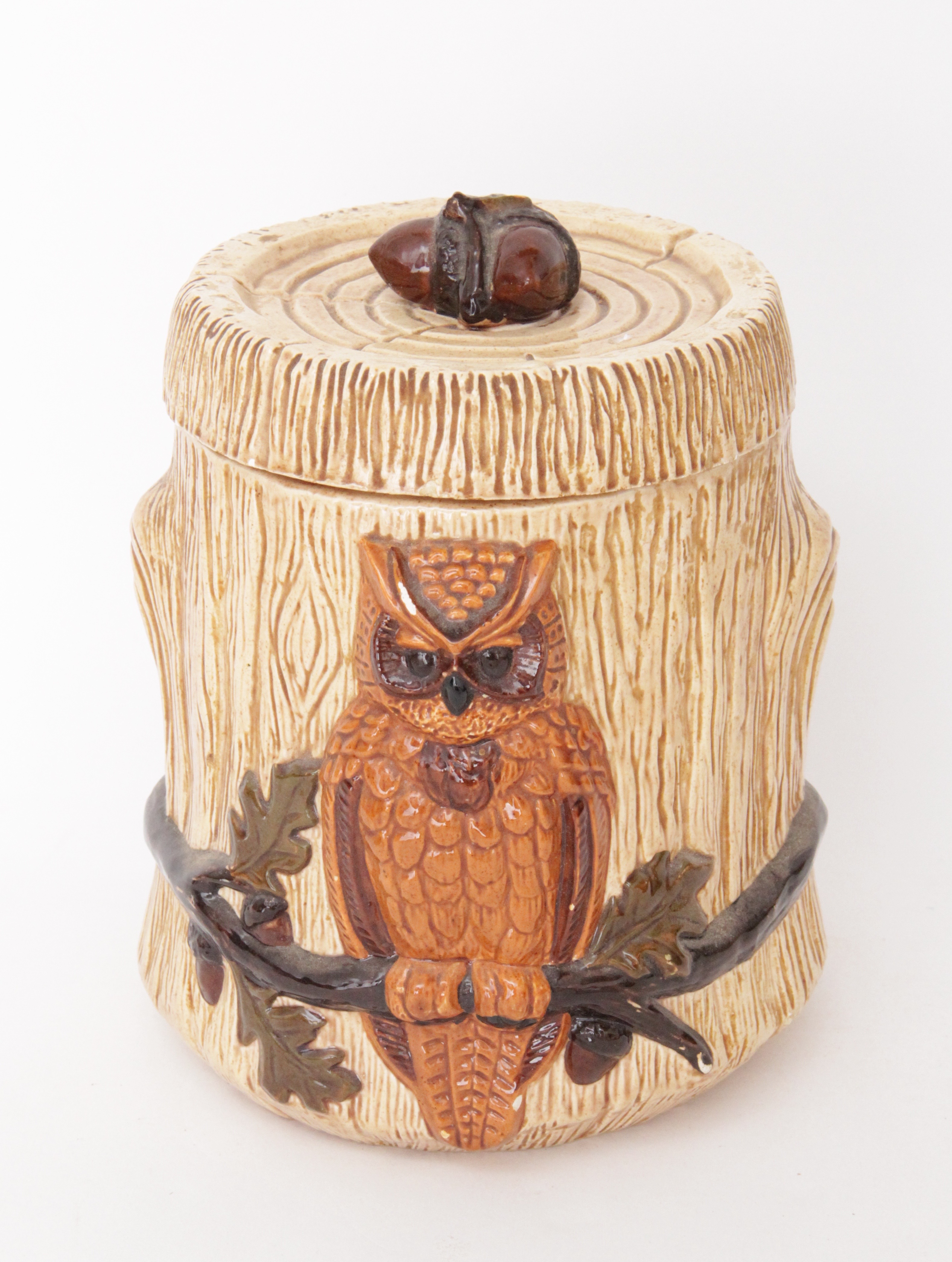 Vintage Duo of 1970s Era Ceramic Owls