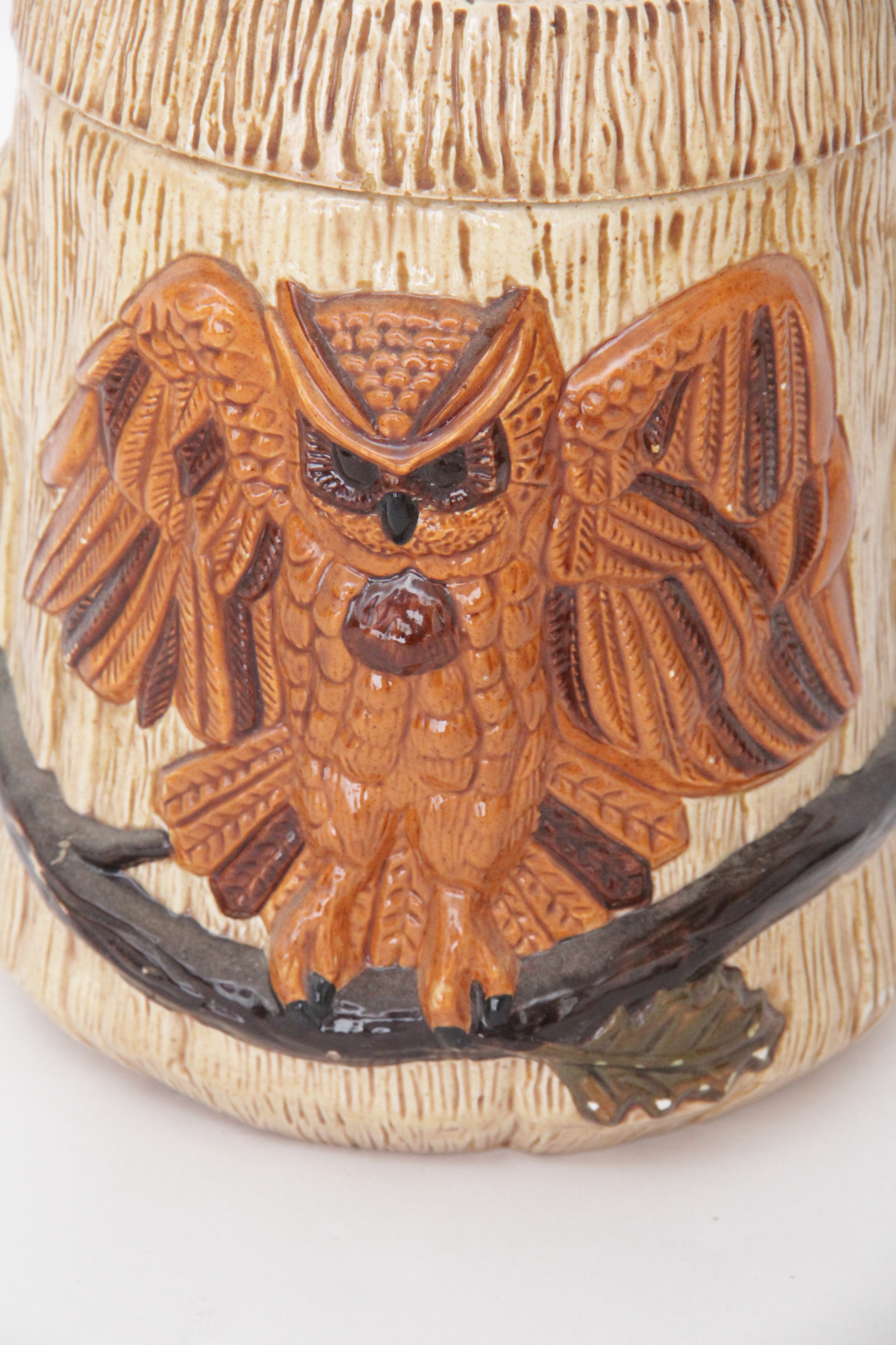 Vintage Duo of 1970s Era Ceramic Owls