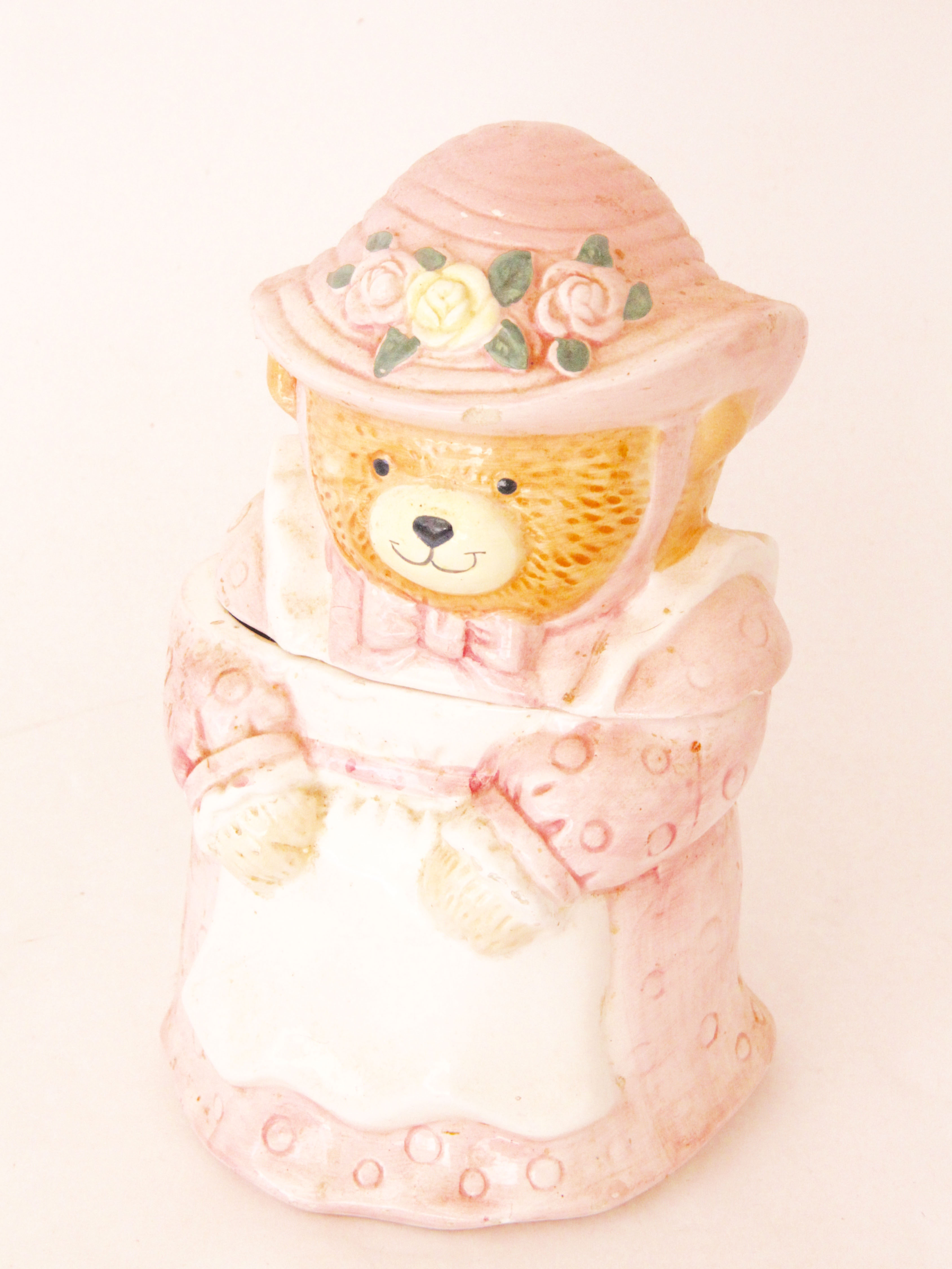 Vintage Pair of Mr. and Mrs. Teddy Bear Cookie Jars