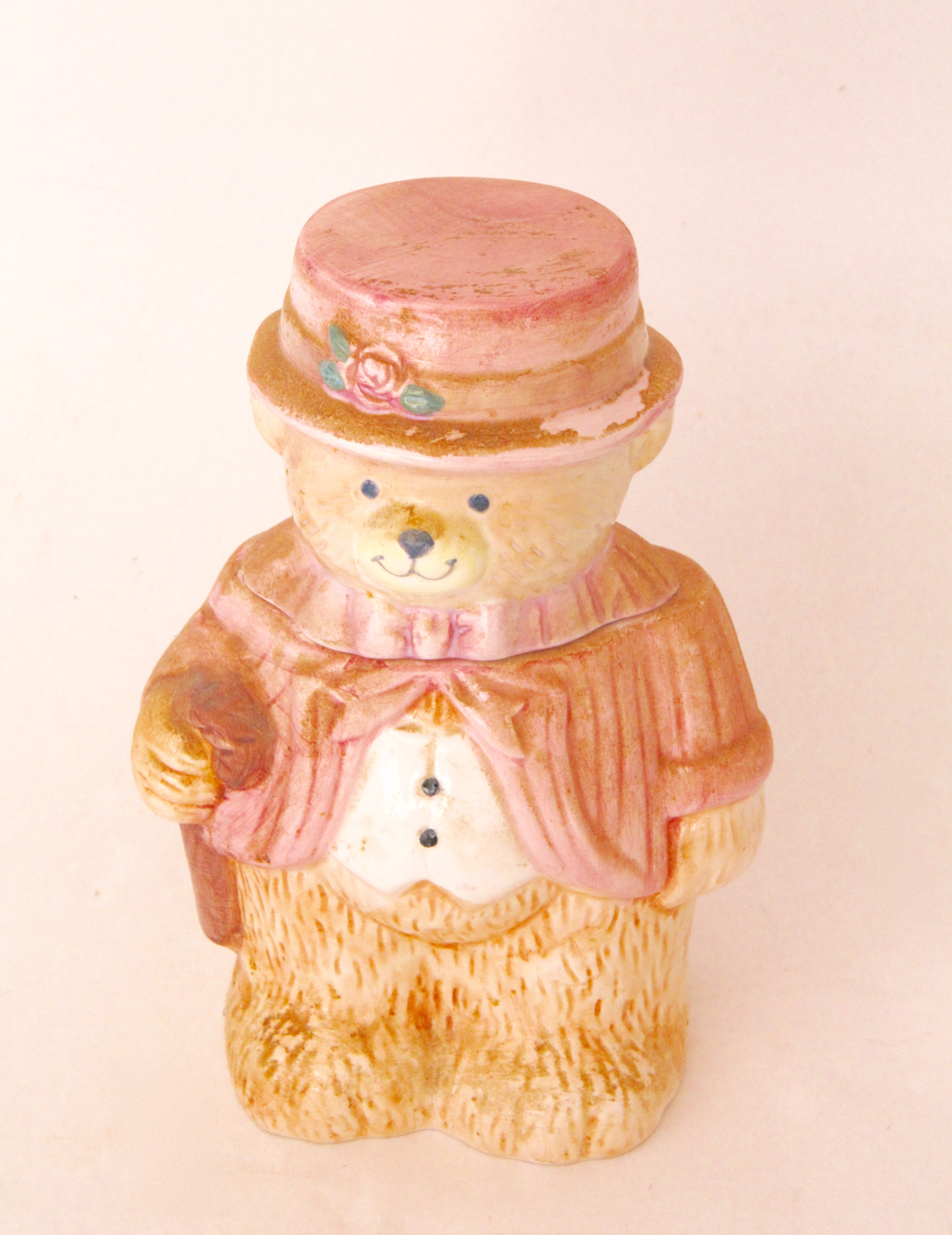 Vintage Pair of Mr. and Mrs. Teddy Bear Cookie Jars
