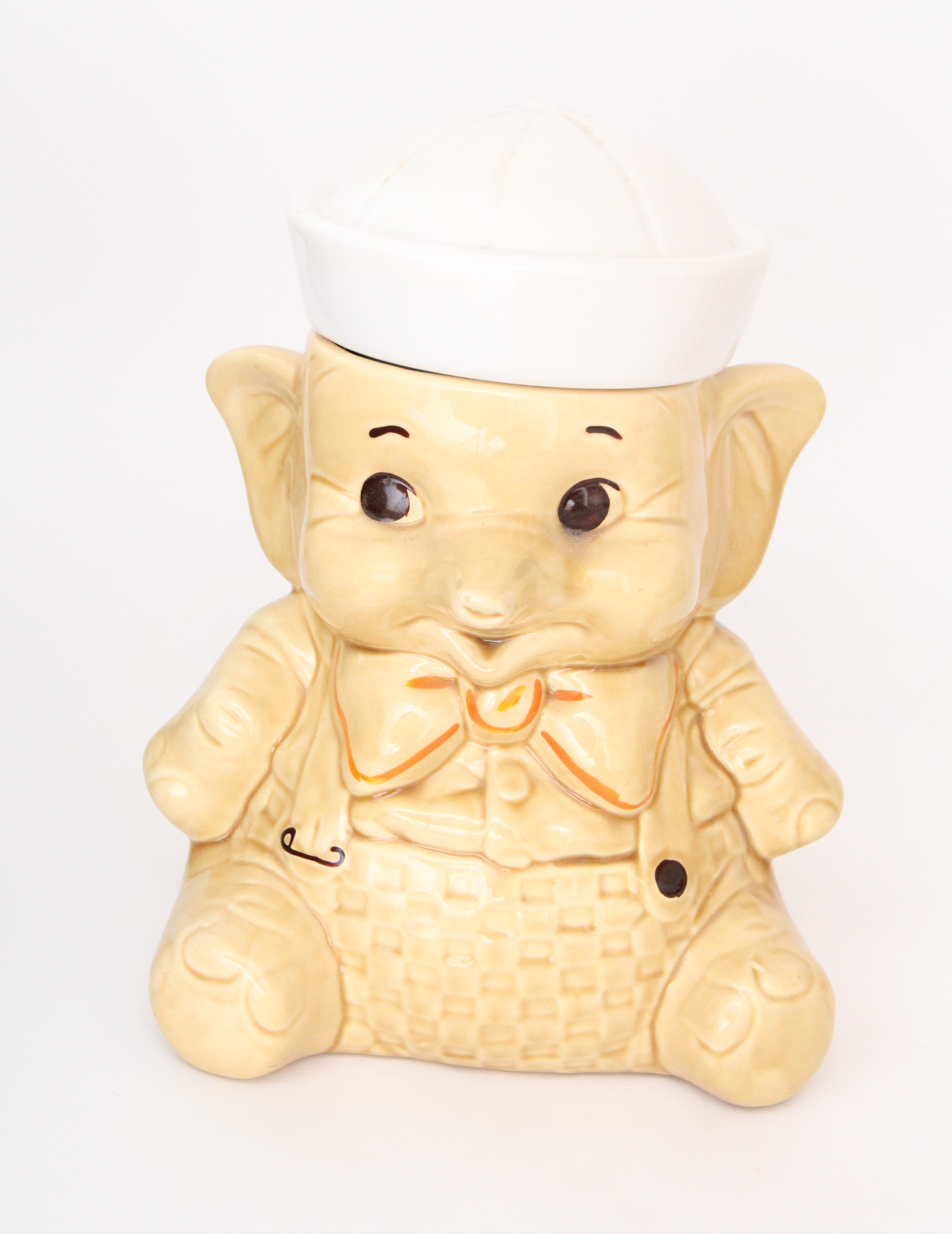 Vintage Pair of Ceramic Elephant Cookie Jars