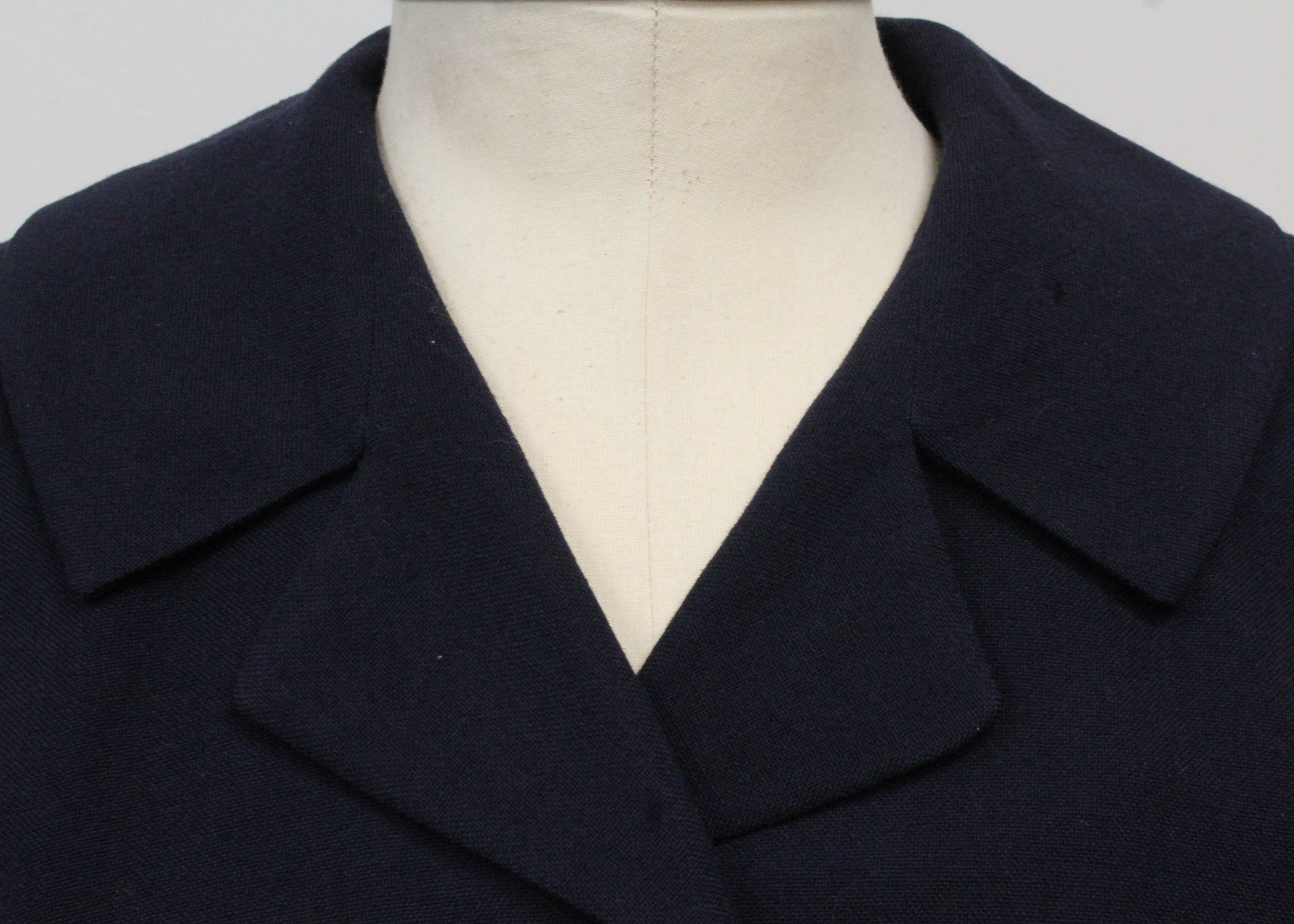 1950s Hemphill-Wells Navy Fitted Skirt Suit
