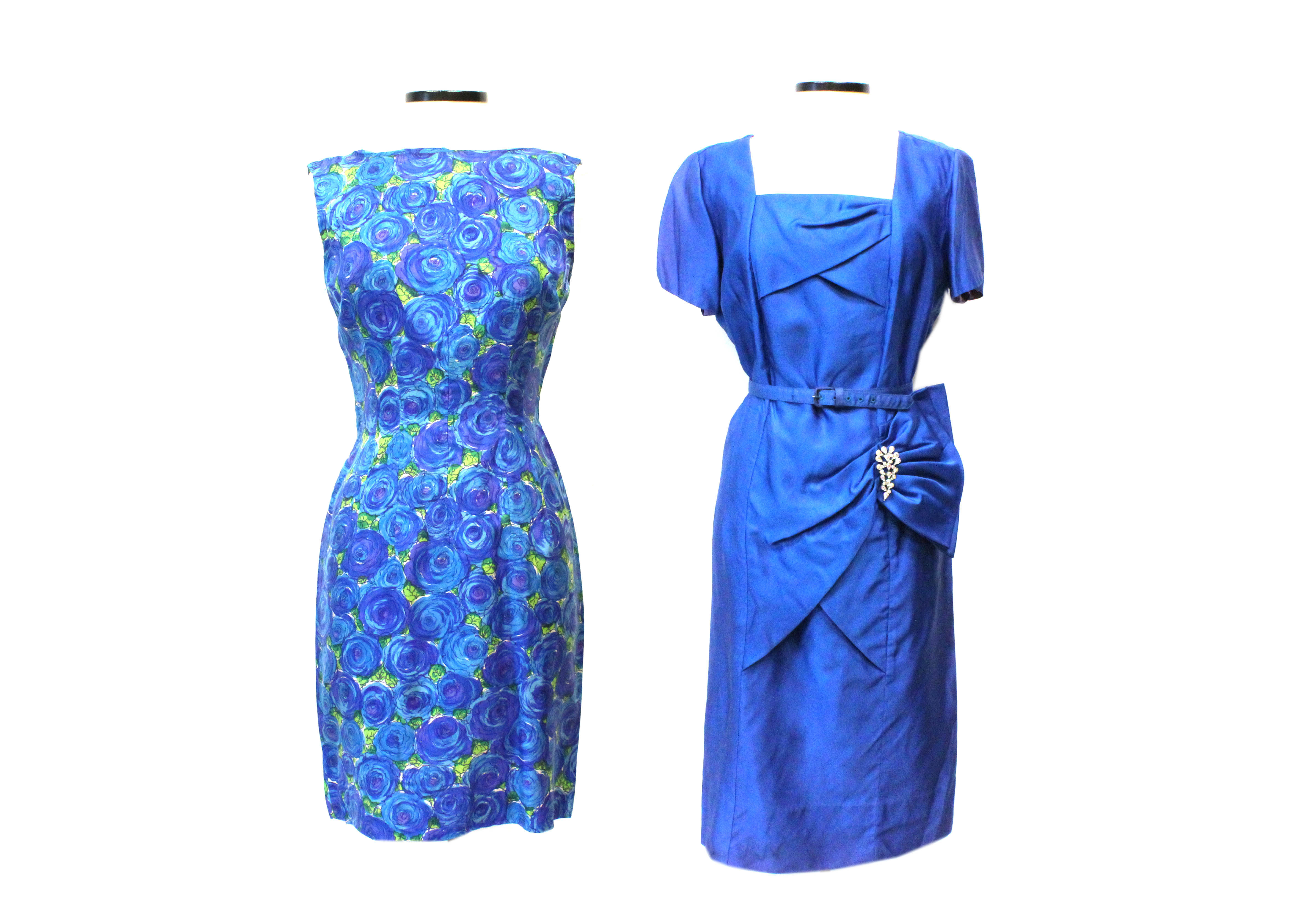 Pair of Vintage Blue Dresses
