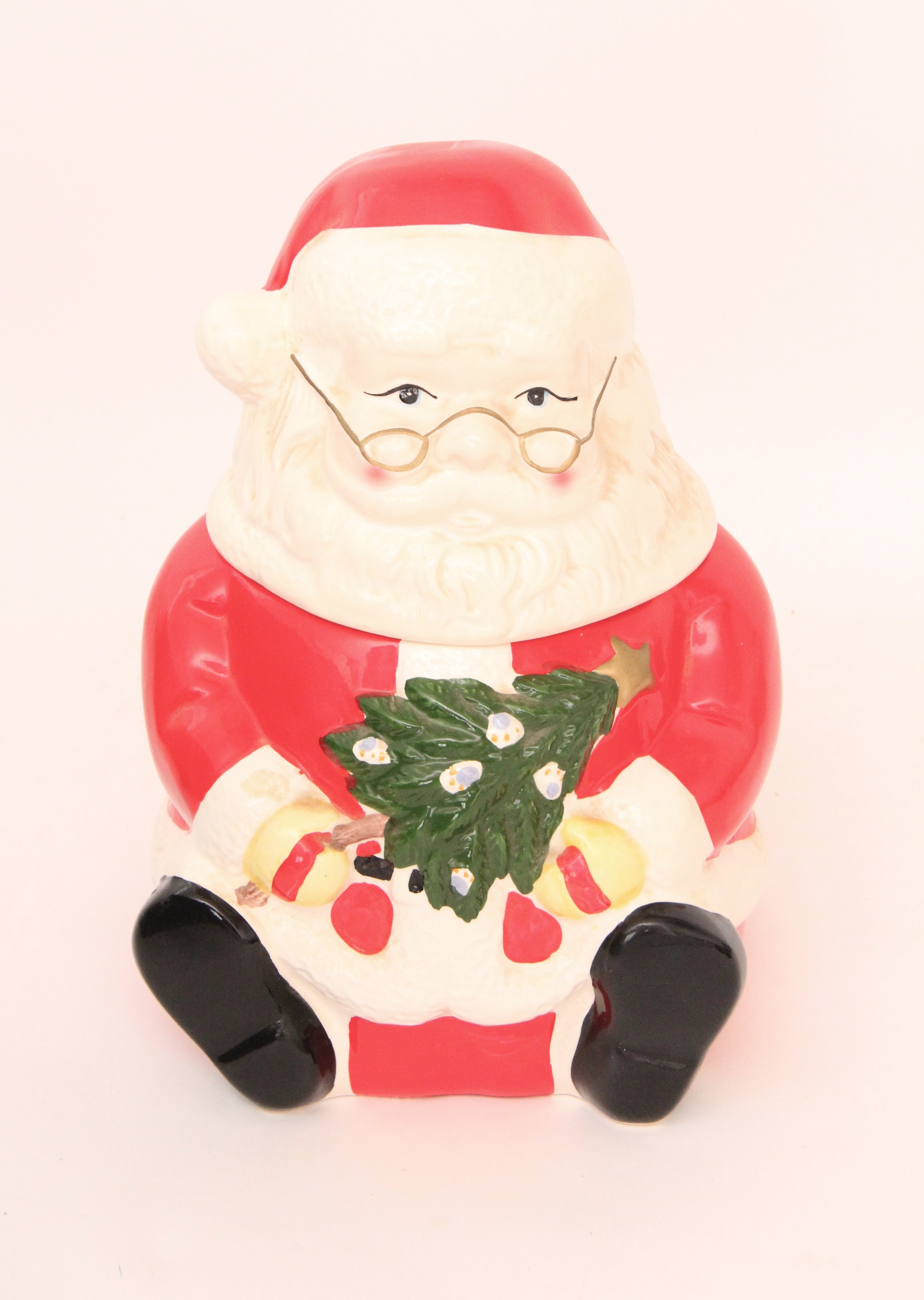 Two Vintage Santa Cookie Jars