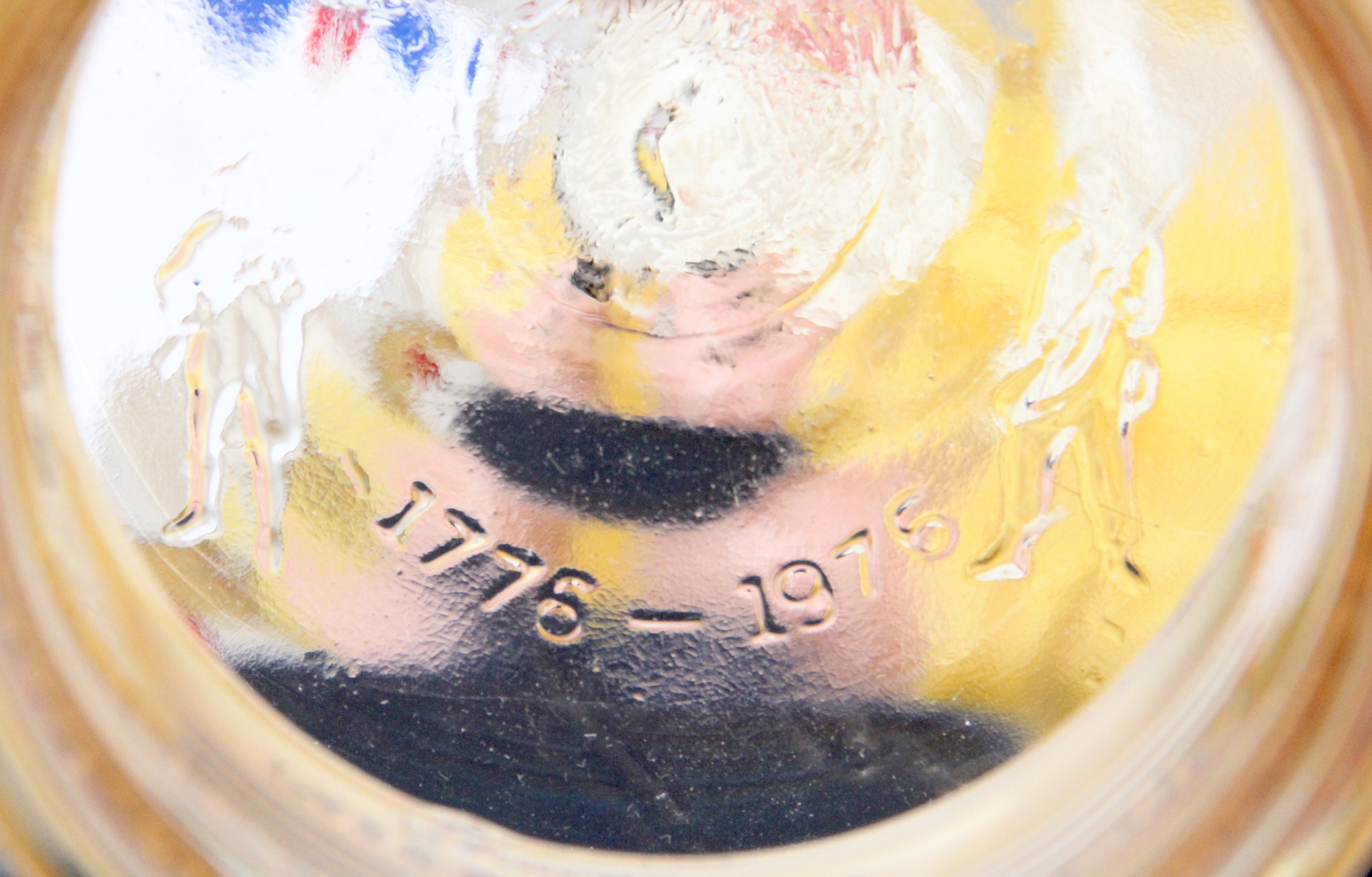 Vintage Pair of Glass Liberty Bell Containers