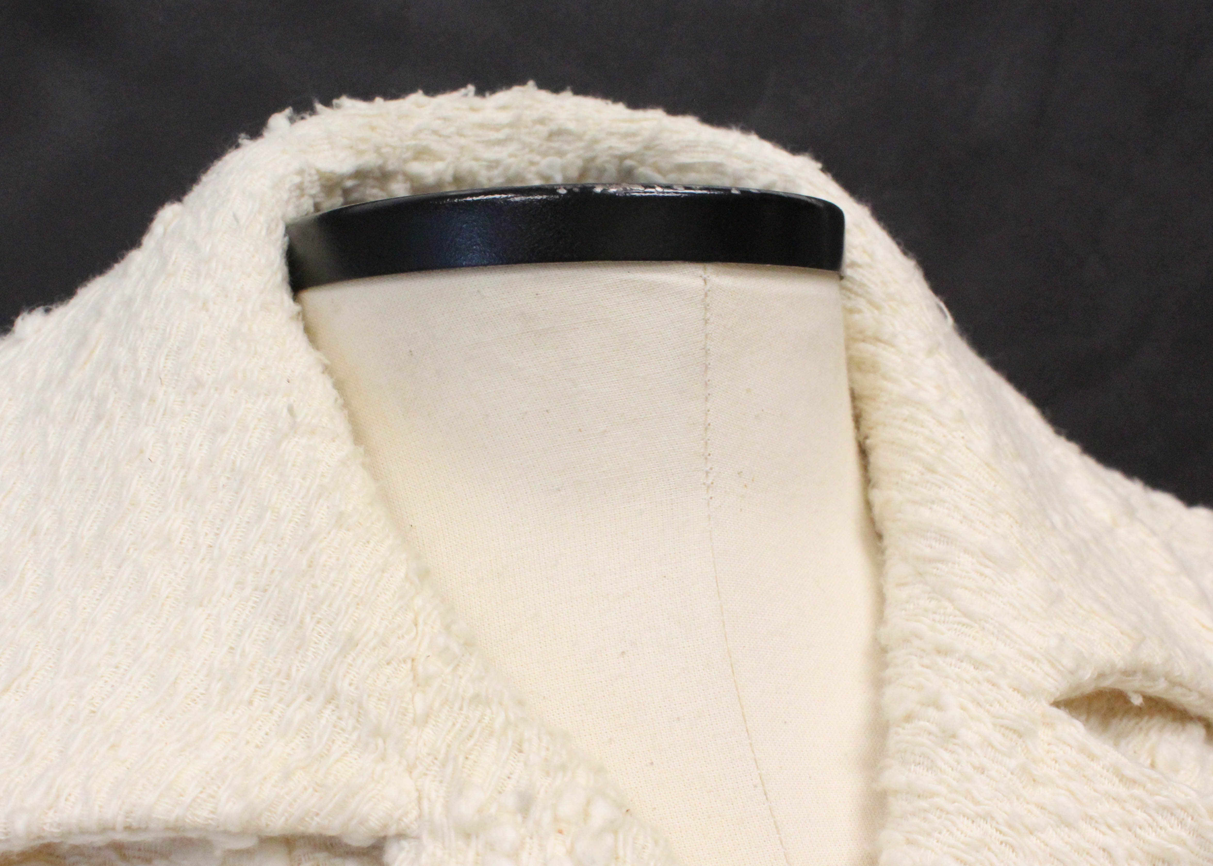 Vintage L.S. Ayres Cream Boucle Double Breasted Coat