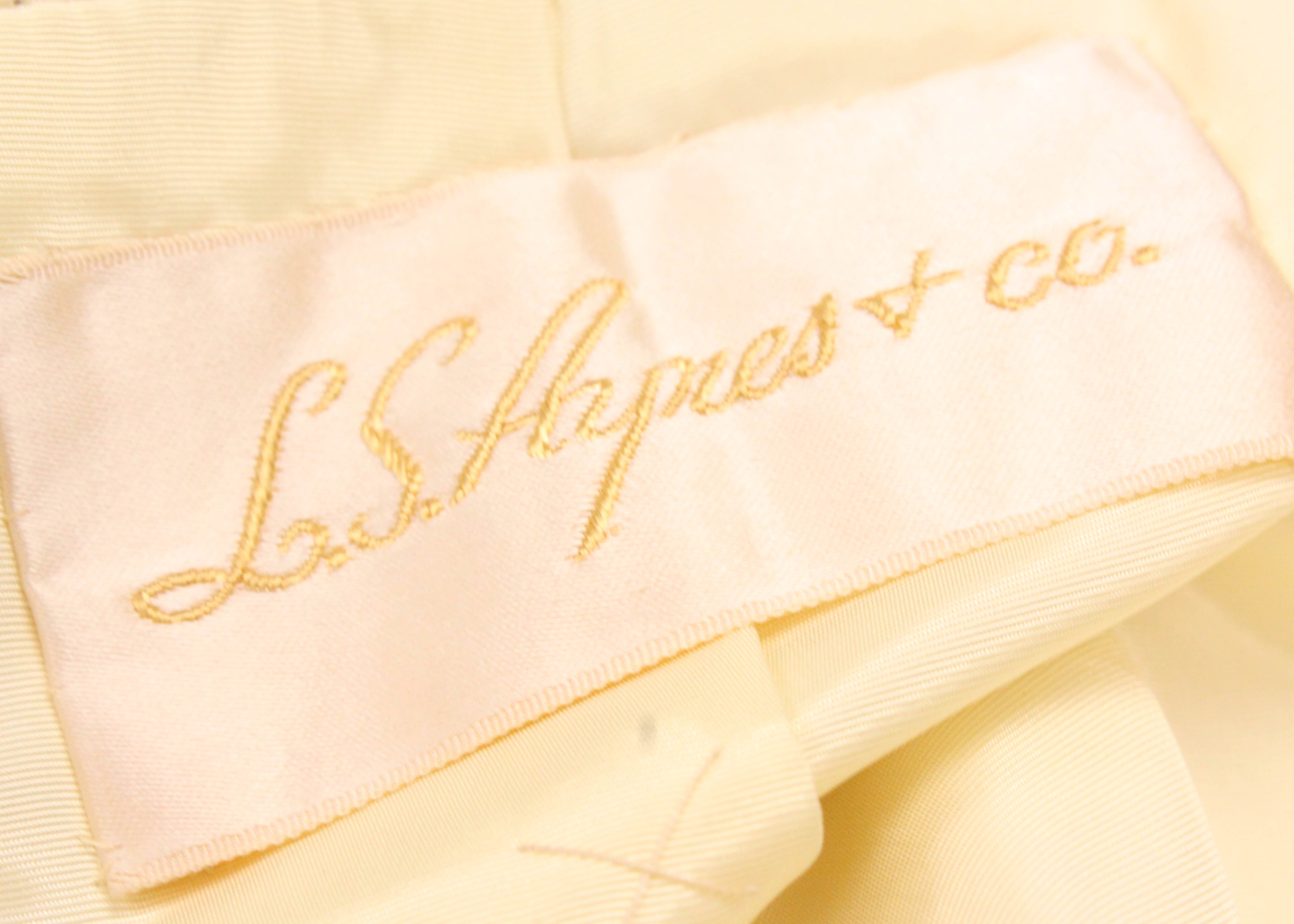 Vintage L.S. Ayres Cream Boucle Double Breasted Coat