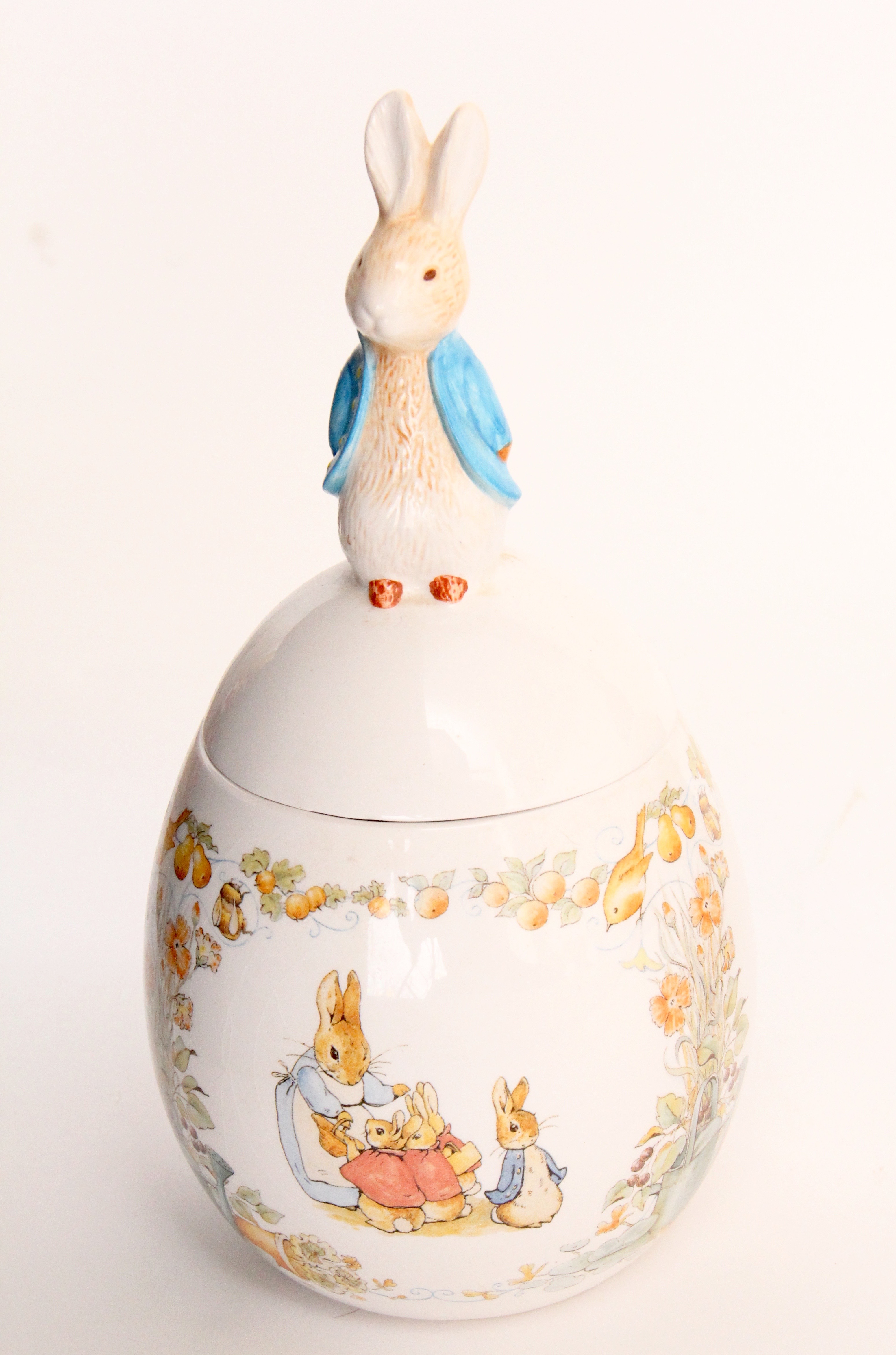 Vintage Beatrix Potter and Lotus Bunny Cookie Jars