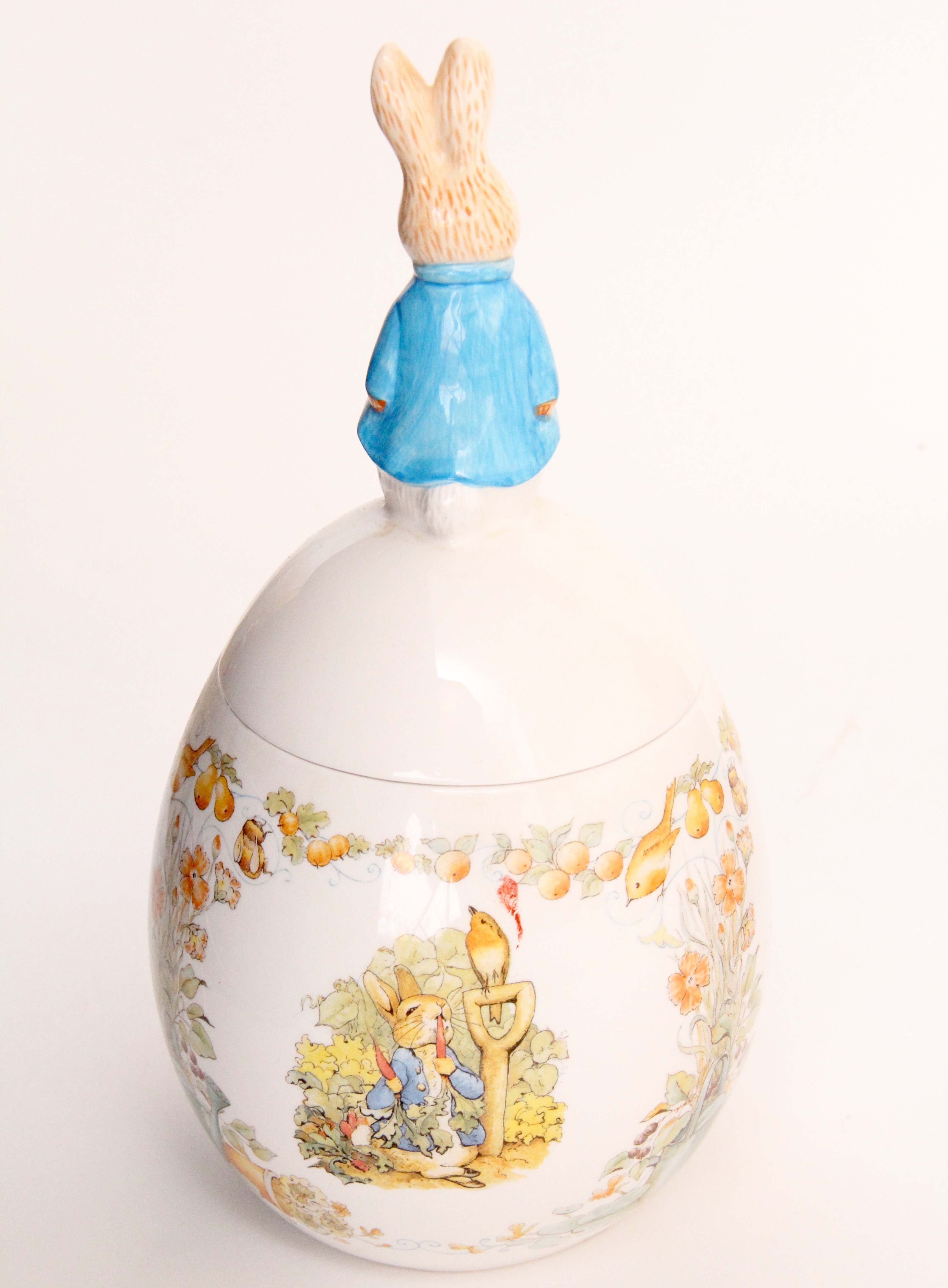 Vintage Beatrix Potter and Lotus Bunny Cookie Jars