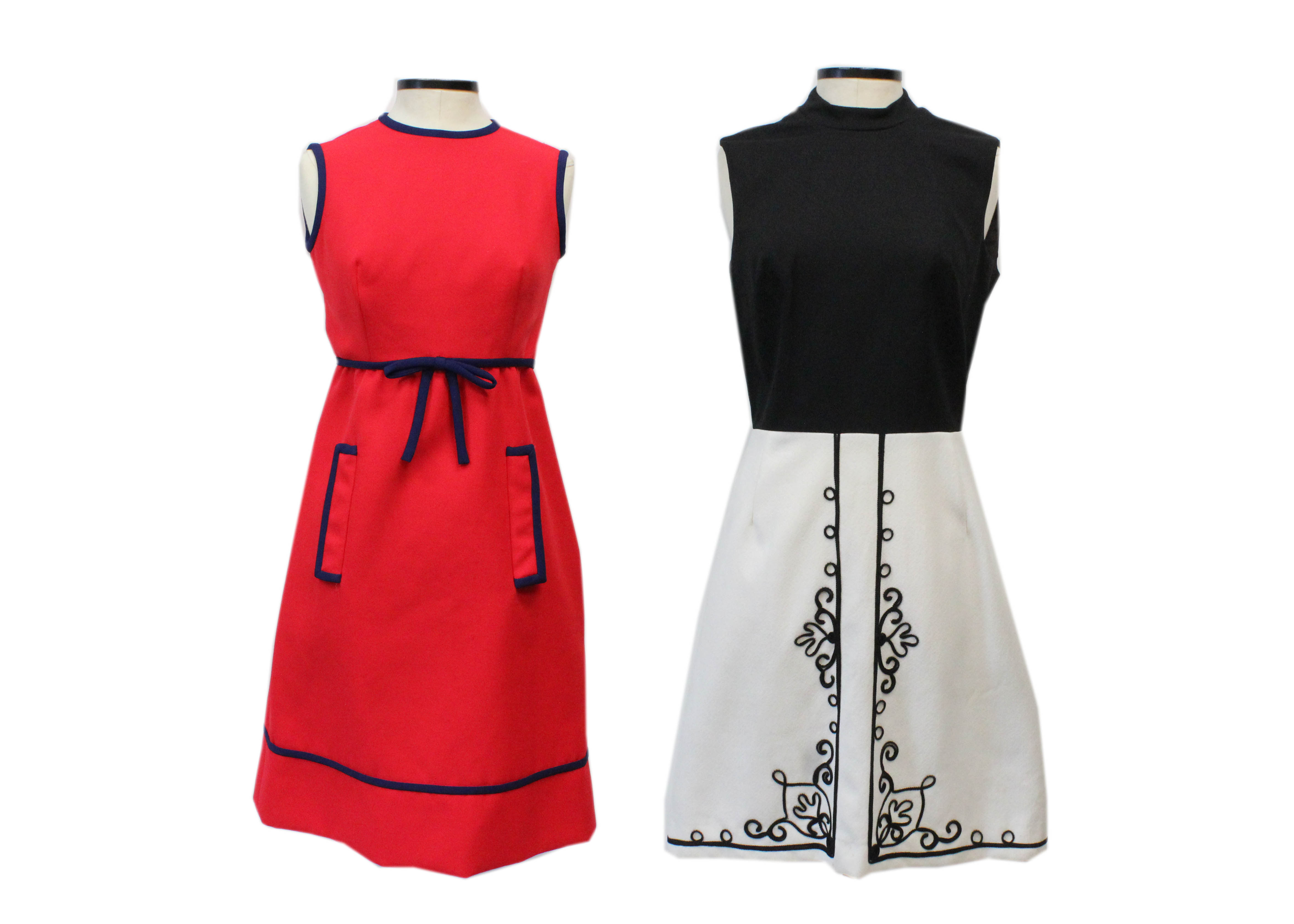 Pair of Vintage Mod Sleeveless Dresses