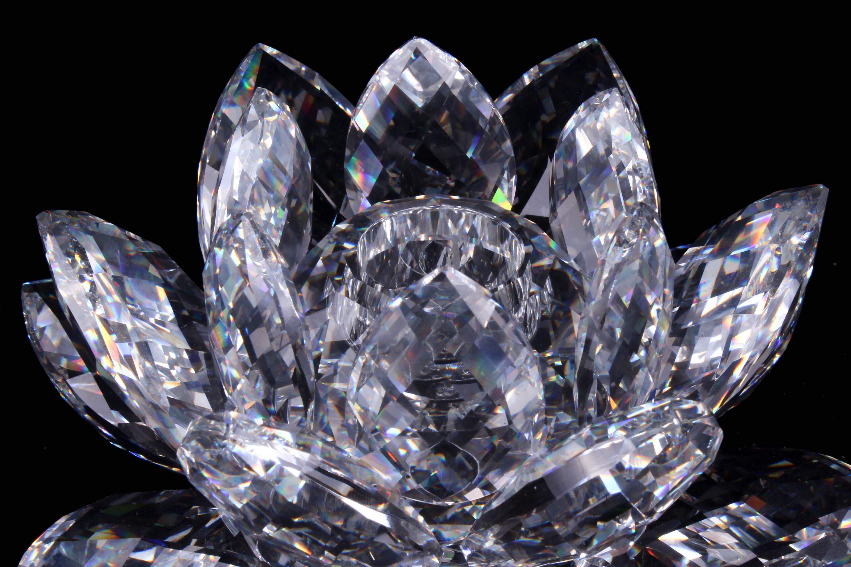 Swarovski Crystal Lotus Candle Holders