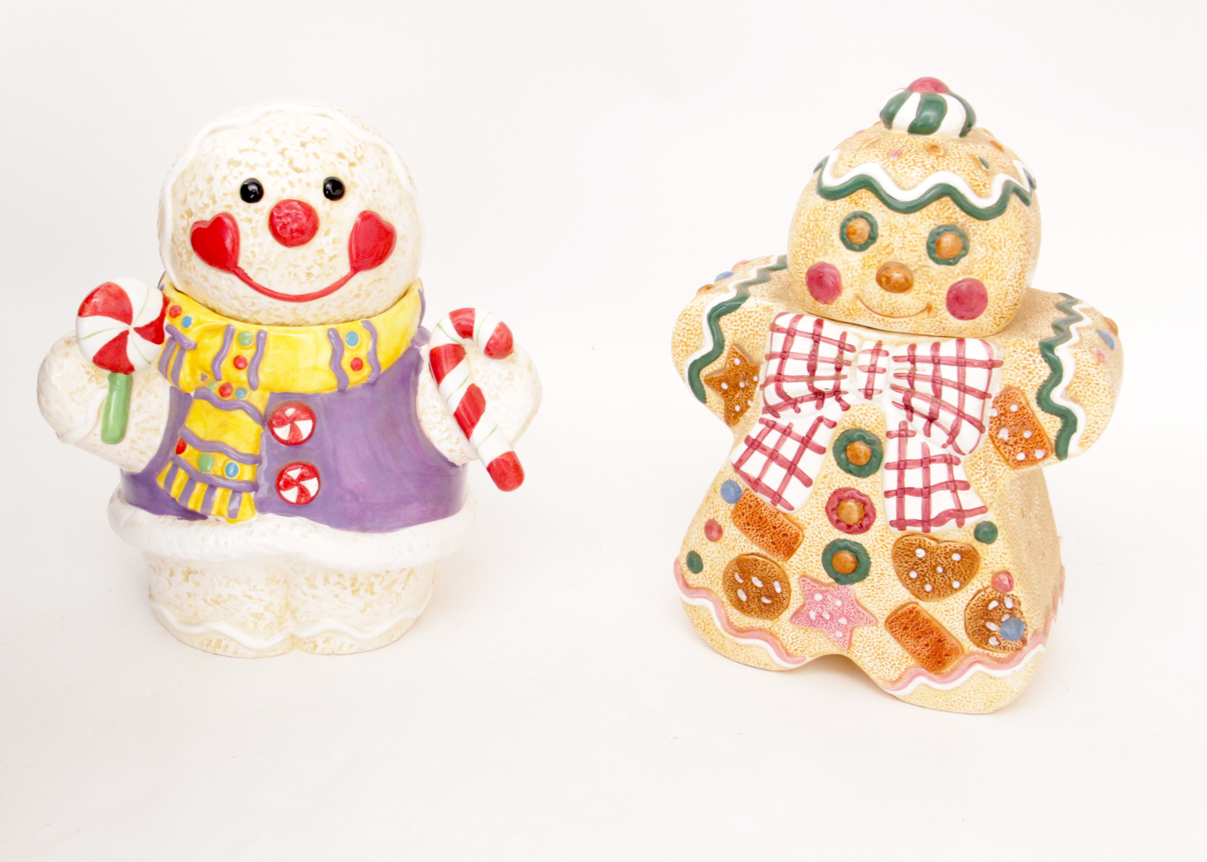 Vintage Holiday Theme Cookie Jars