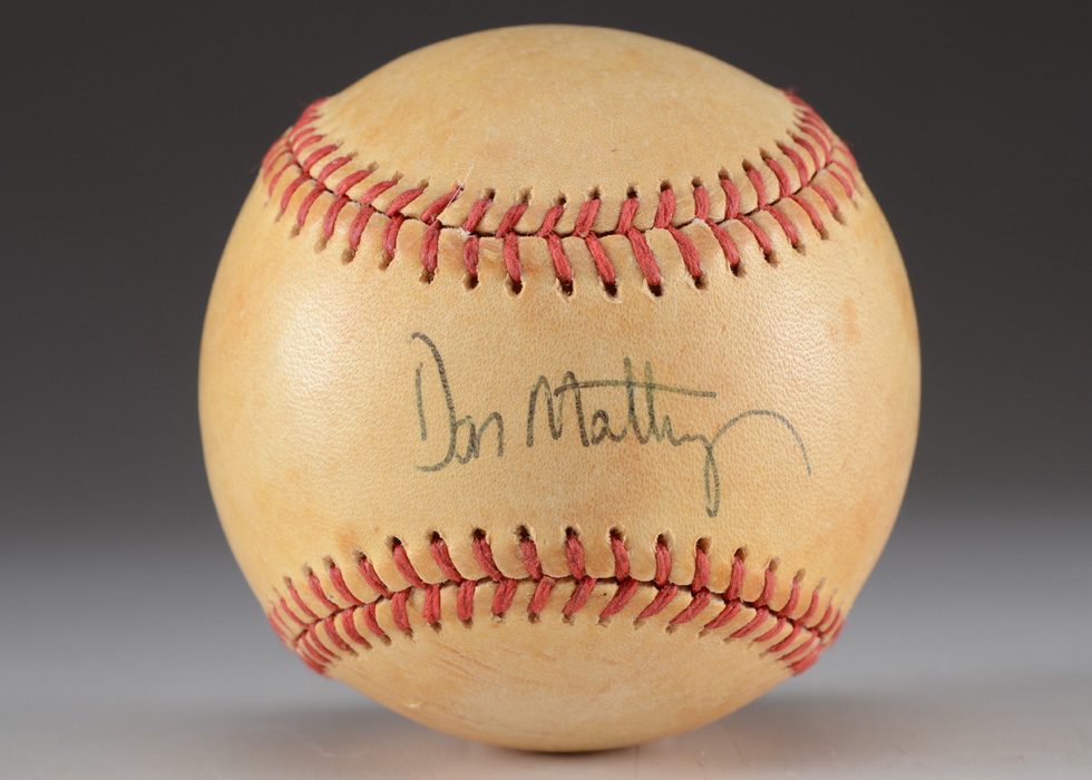 Don Mattingly Signed Baseball