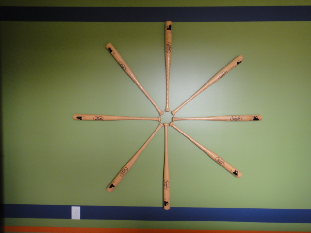 Baseball Bat Wall Decoration