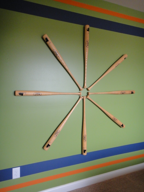 Baseball Bat Wall Decoration