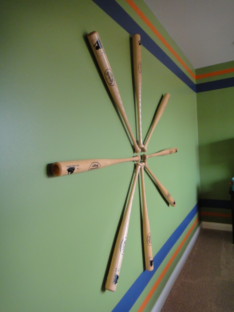 Baseball Bat Wall Decoration