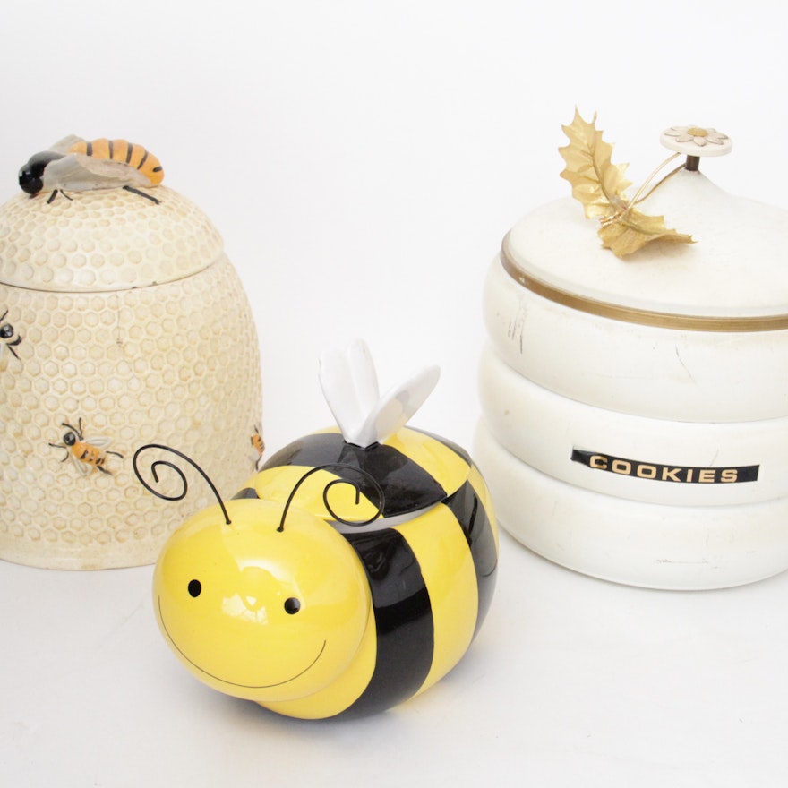 Vintage Group of Arnel's and Avon Beehive-Inspired Cookie Jars