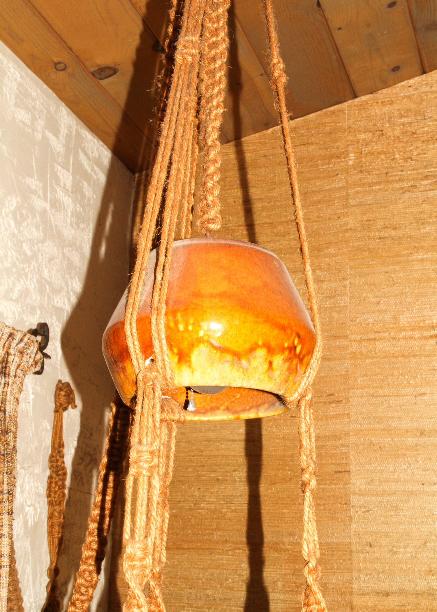 Ceramic Hanging Light and Planter