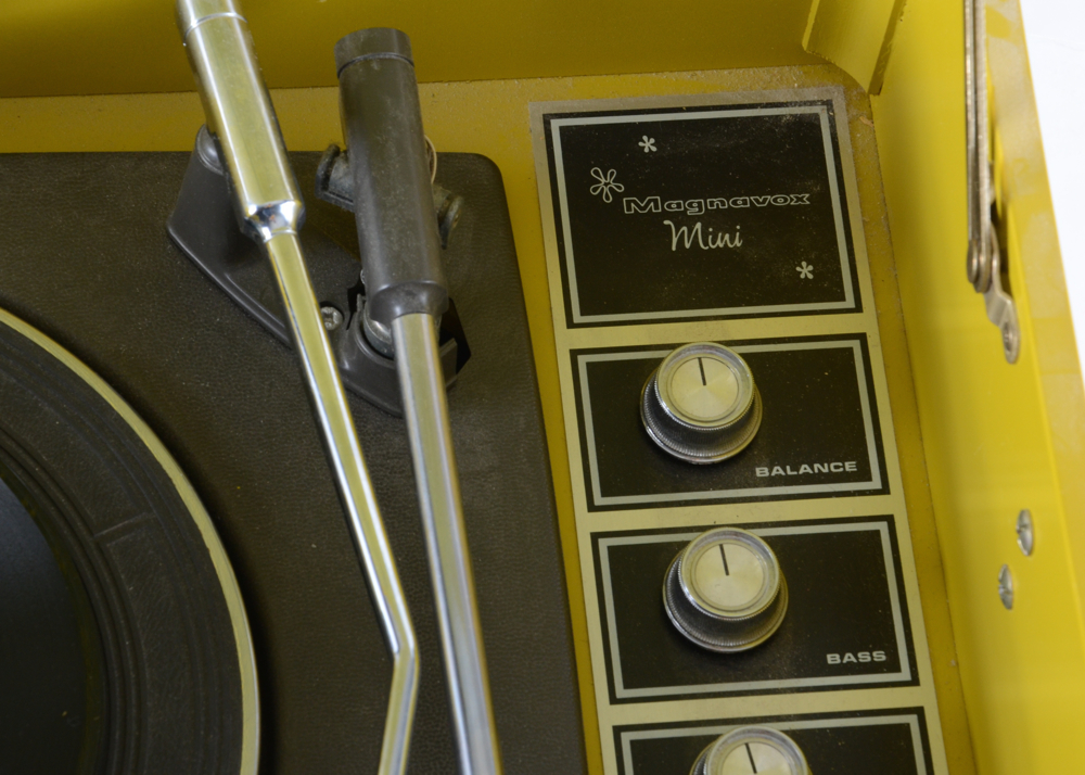 1971 "Magnavox Mini" Portable Record Player with Records