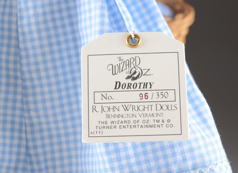 Wizard of OZ Dorothy and Toto dolls by R John Wright