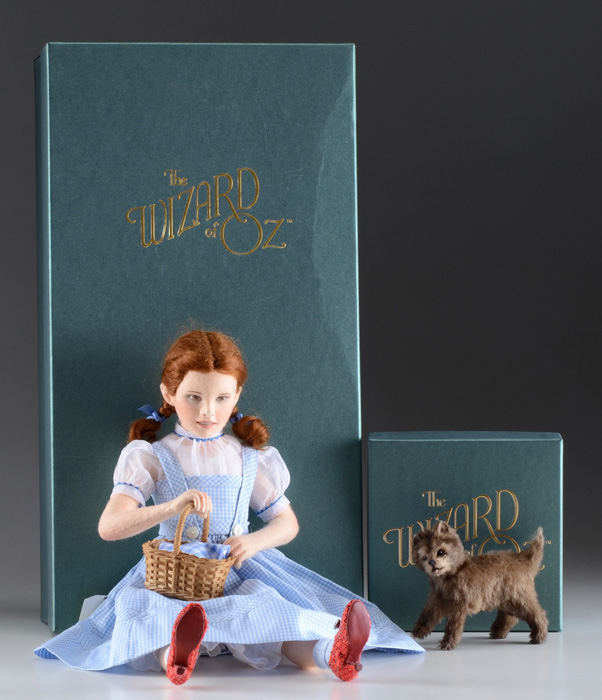 Wizard of OZ Dorothy and Toto dolls by R John Wright