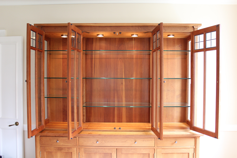 Harvey Ellis Four-Door Buffet by Stickley with China Cabinet Top