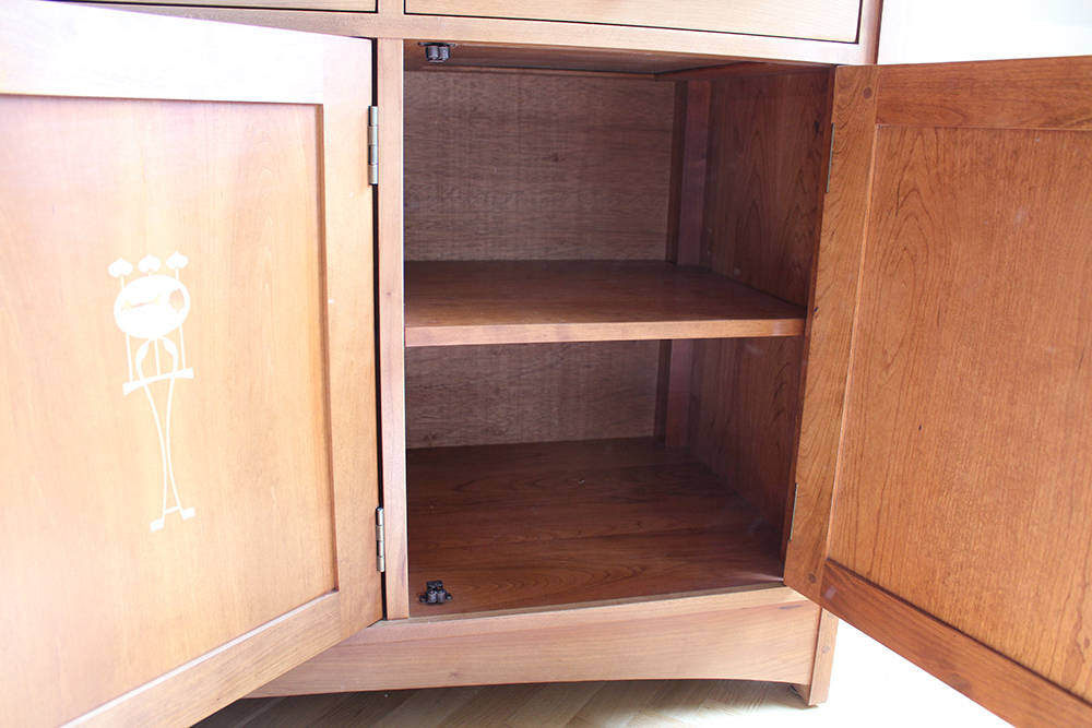 Harvey Ellis Four-Door Buffet by Stickley with China Cabinet Top