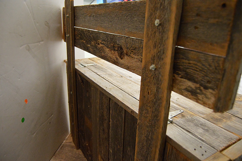 Barnwood Storage Bench