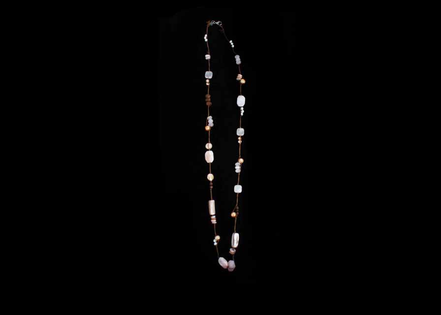Handcrafted Silpada Designs Rose Quartz and Pearl Necklace