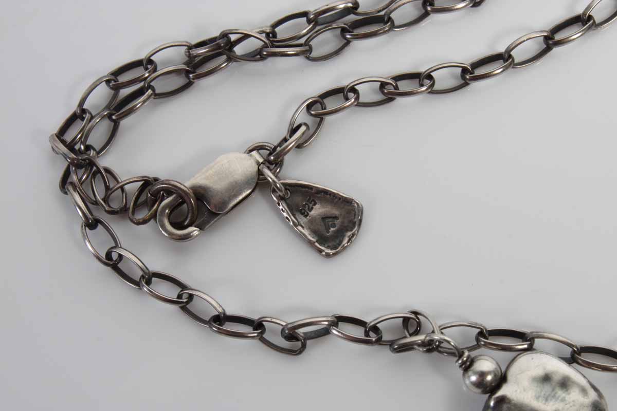 Pair of Handcrafted Silpada Designs Sterling Silver Multi-Bead Necklaces