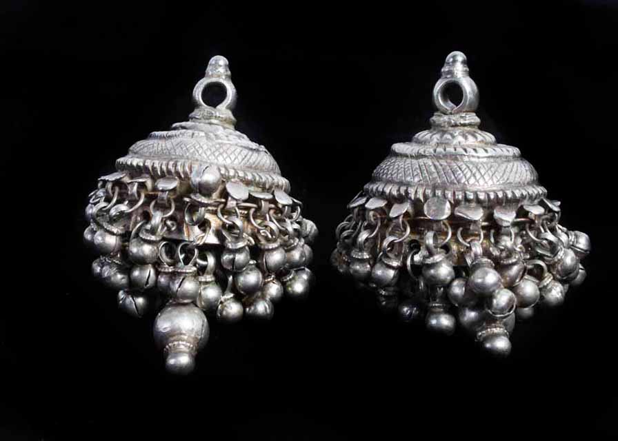 Pair of Bohemian Inspired Bell Tassle Pendants