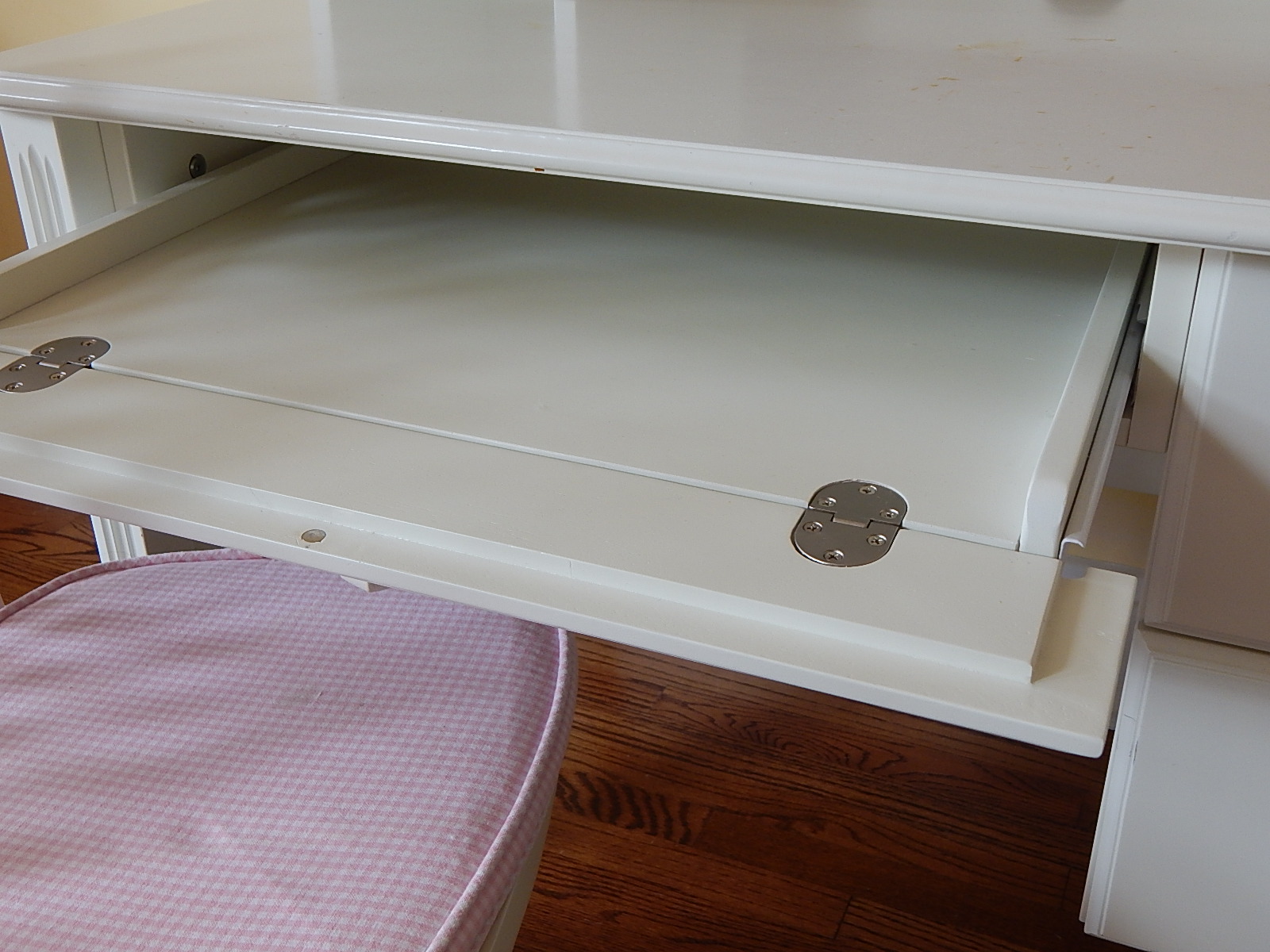 Pottery Barn Kids White Desk, Hutch, and Chair