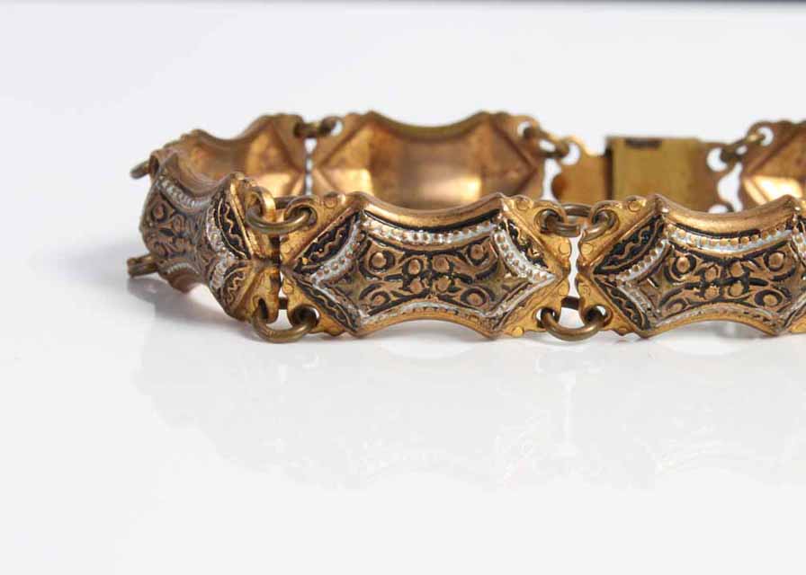 19th Century Inspired Brass Costume Bracelet